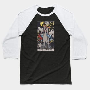 Tarot Deck - Major Arcana - XVI - The Tower Baseball T-Shirt
